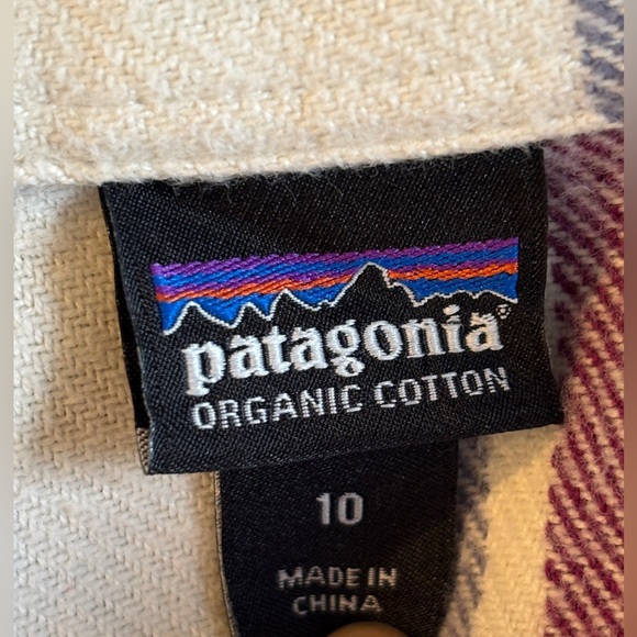 Patagonia Women's Organic Cotton Flannel Plaid Button Down Shirt Size 10 - Picture 4 of 8